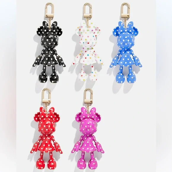 collector’s Minnie Mickey bag charm from BaubleBar in blue polka dot, new no box - Picture 14 of 14